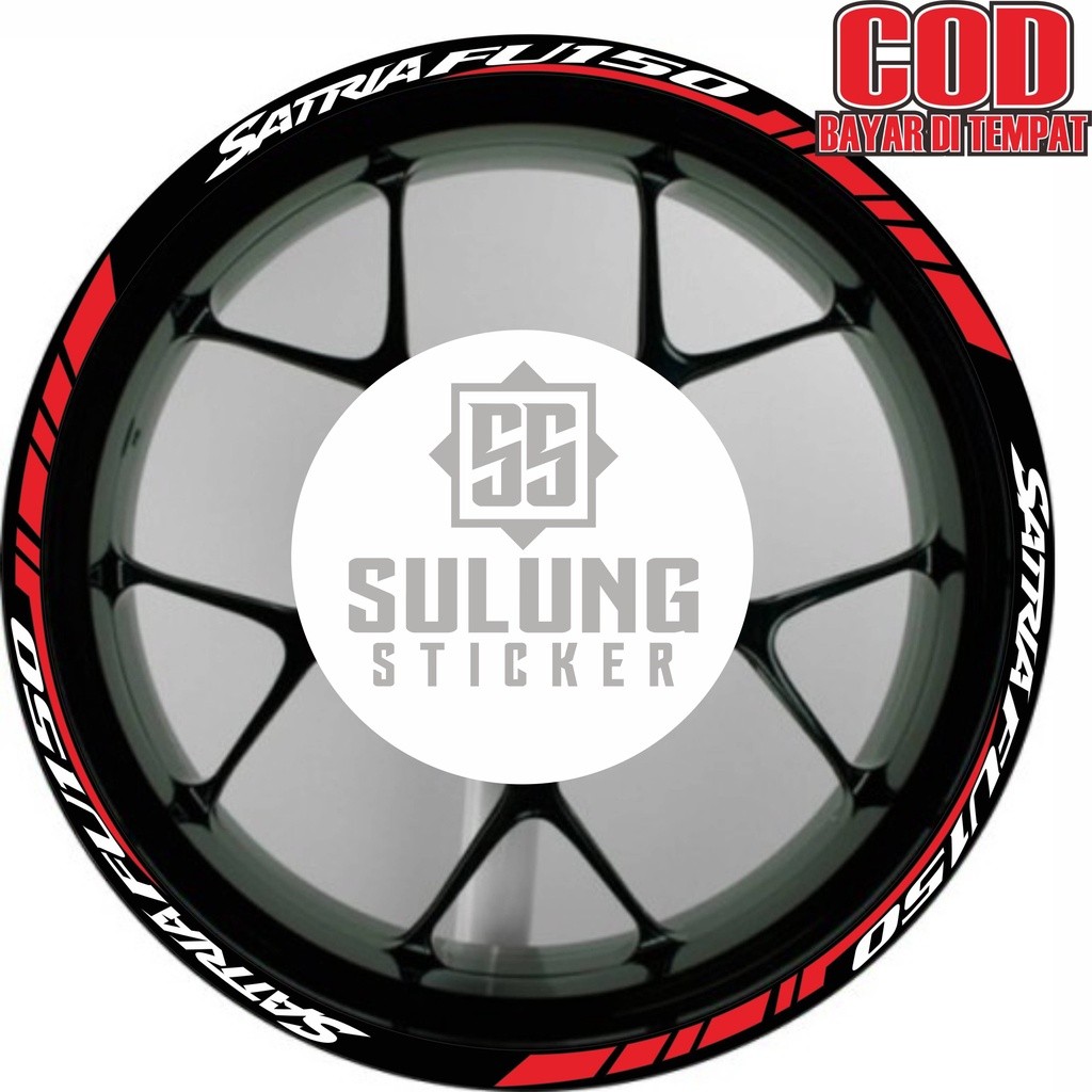 Stiker Velg Motor Suzuki Satria FU 150 Cutting Sticker Aksesoris Variasi List Pelek Keren Terbaru