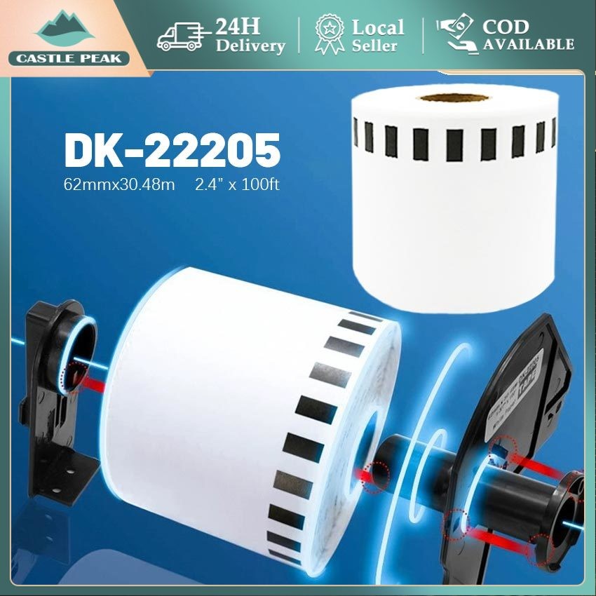 

REFILL Etiket Label Thermal DK-22205 Size 62mmX30m BROTHER PRINTER