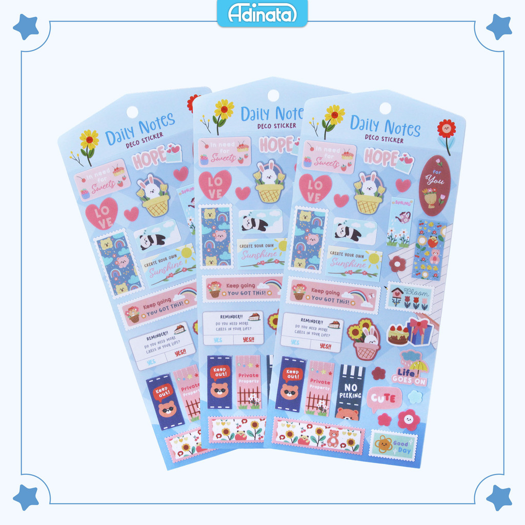 Adinata Daily Notes Deco Stickers 2450-6184 - Adinata / Sticker