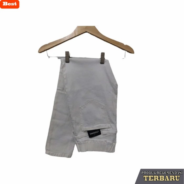 celana jeans wanita kekinian celana jeans putih wanita jeans jumbo pinggang karet tebal stretch - Pu