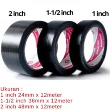 

Lakban Kain / Cloth Tape Daimaru Warna Hitam - 2 inch 1 1/2 inch 1 inch