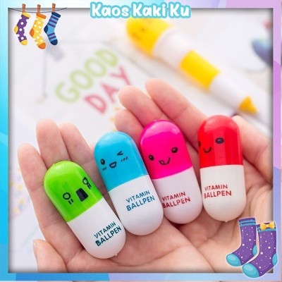 

Pulpen Kapsul Vitamin Pena Vitamin Unik Vitamin Ballpen Pena Lucu Souvenir