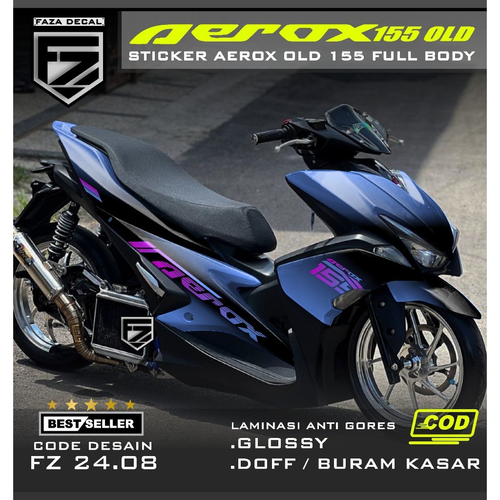 (COD)DECAL STIKER AEROX 155 OLD FULL BODY GRAFIS GRADASI TERBARU - STICKER VARIASI AEROX 155 OLD 201