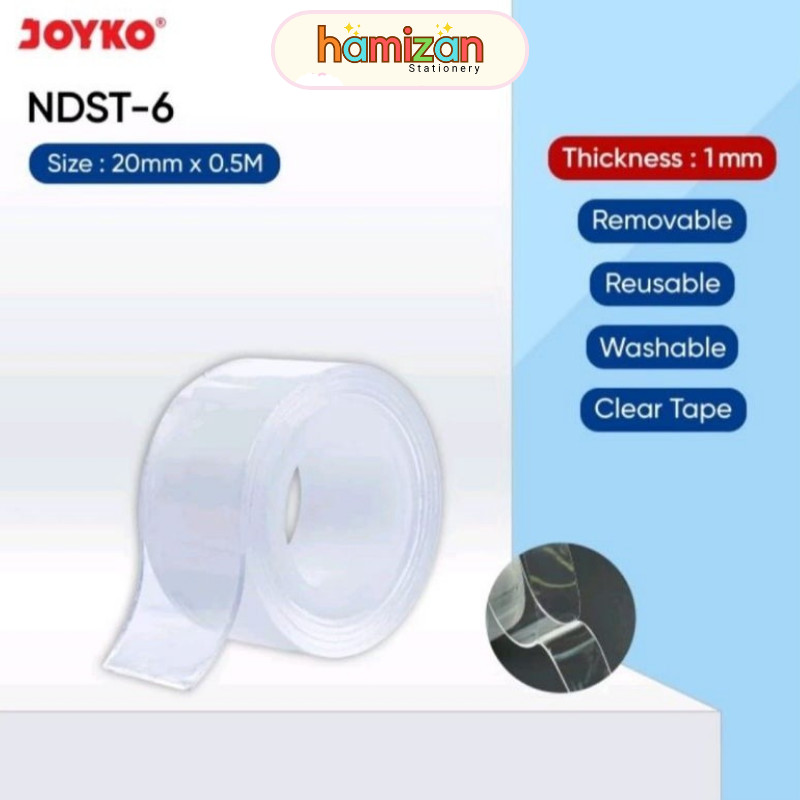 

Pita Perekat Dua Sisi Joyko NDST-6 Nano Double Side Tape Murah Berkualits