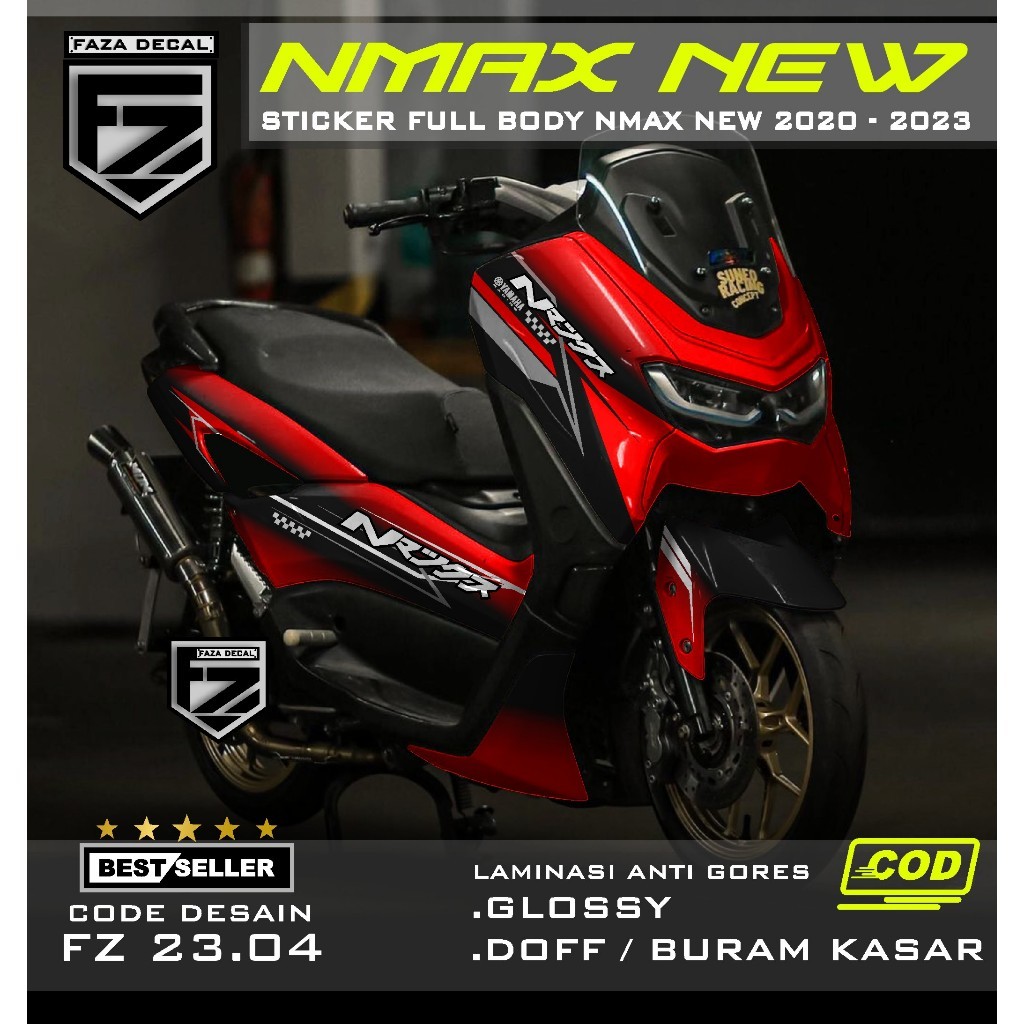 DECAL NMAX NEW FULLBODY 2023 - STICKER NMAX NEW FULL BODY 2020 2021 2022 2023 TERBARU TERLARIS DESAI