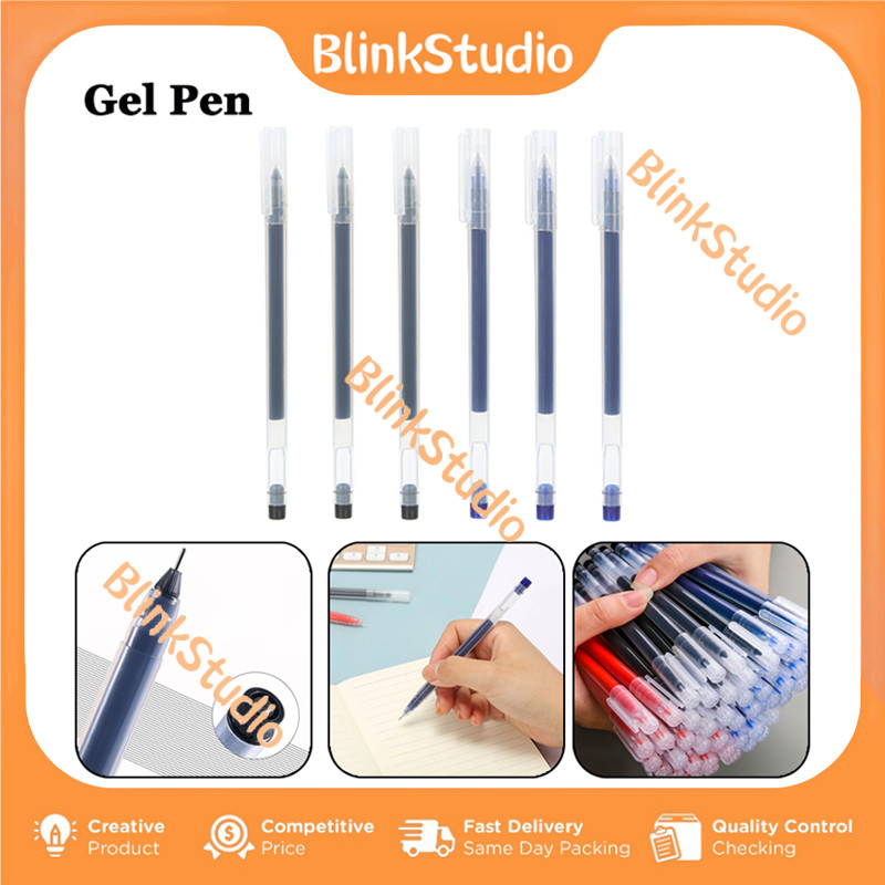 

Pulpen Gel Polos 0.5mm Pena Cair / Gel Pen