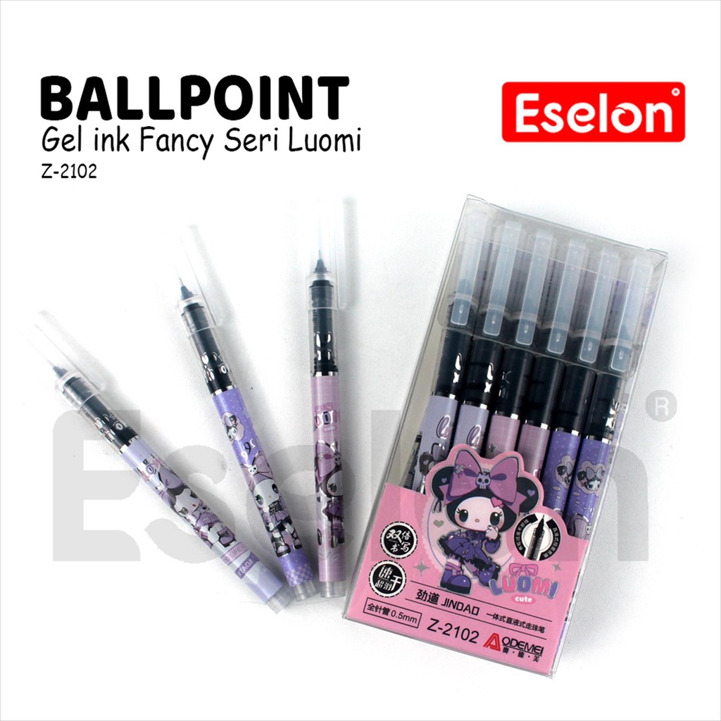 

12pcs Ballpoint Gel Z-2102 / 1pak Ballpoint Gel Cute LUOMI 0.5MM