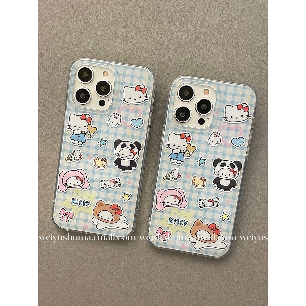 Casing Vivo T1 pro V20 cewek Hello Kitty pattern Lembut CASING COVER AIR CLEAR case hp Vivo Y02 02t 