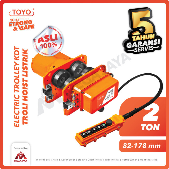 Electric Trolley Girder 2 Ton TOYO KDT Series Troli Hoist Crane Angkat
