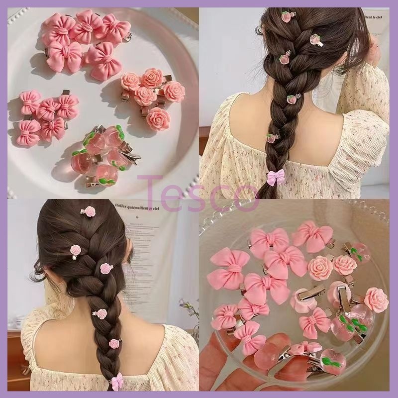Tesco Jepit rambut kecil korea/jepit rambut lucu/jepit rambut model bunga wanita korea