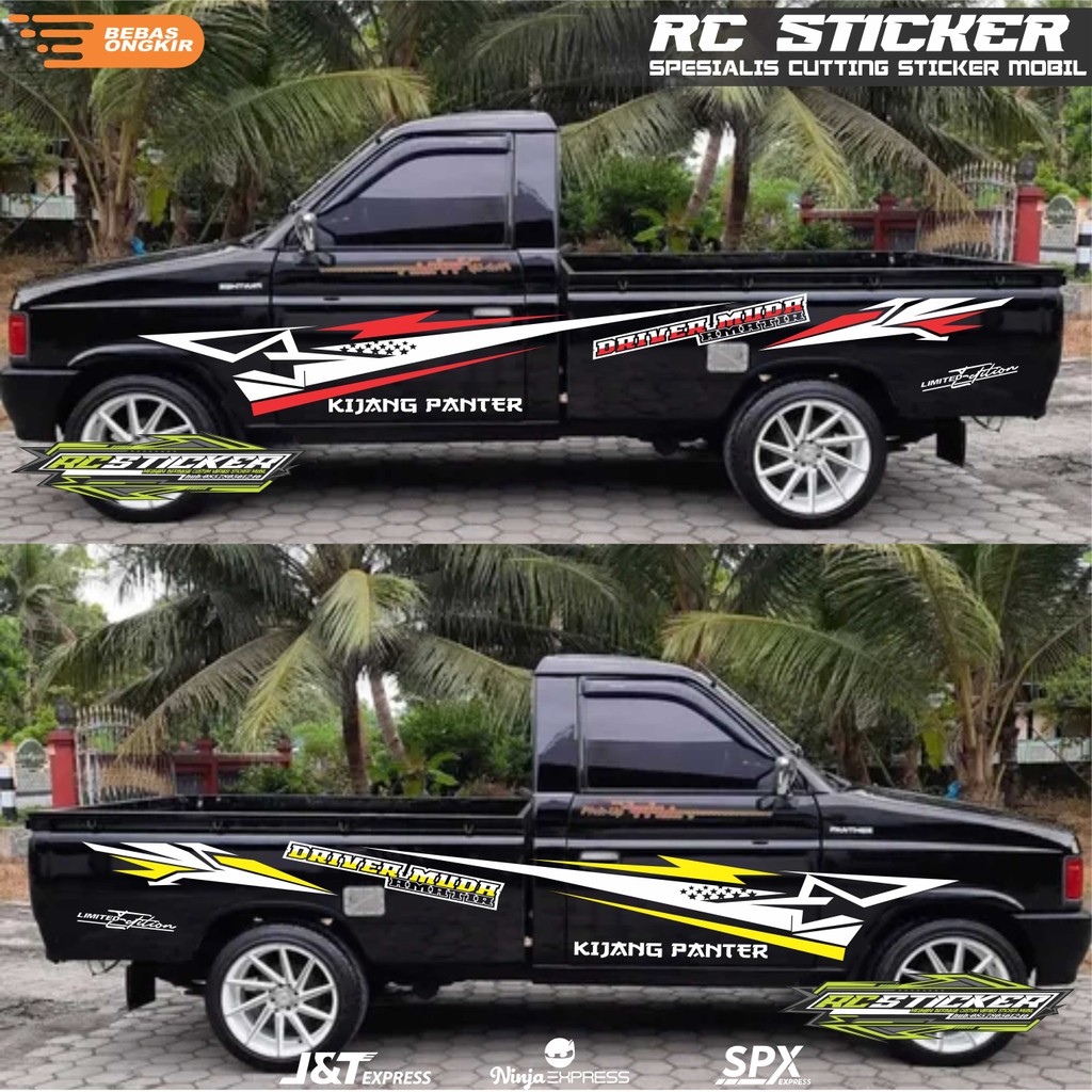 sticker mobil pick up kijang pick up DRIVER MUDA sticker mobilisuzu pick up kijang panter bisa rique