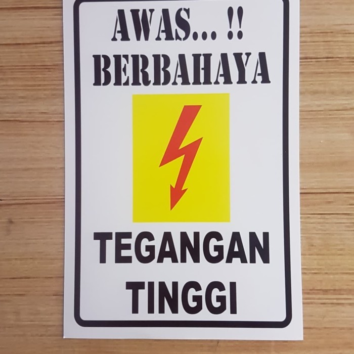 

JUAL SIGN LABEL STICKER AWAS TEGANGAN TEGANGAN TINGGI 10X15CM K3 RAMBU