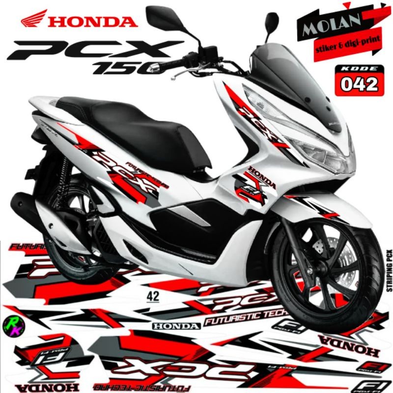 Decal Sticker Striping Variasi Honda PCX 150 2018-2021 - PCX Abs - PCX Lokal - Decal PCX - Striping 
