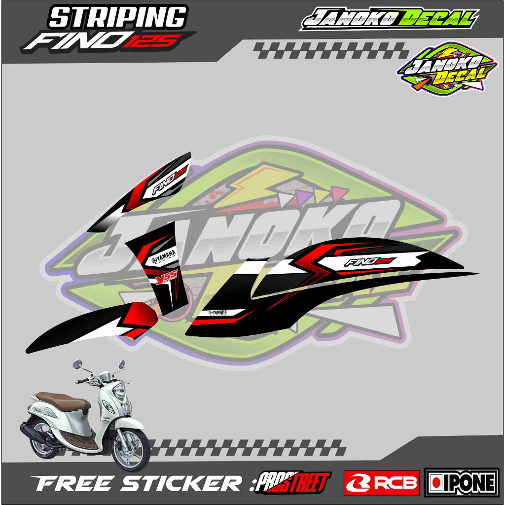STRIPING VARIASI YAMAHA FINO 125 / STICKER LIST VARIASI MOTOR FINO 125
