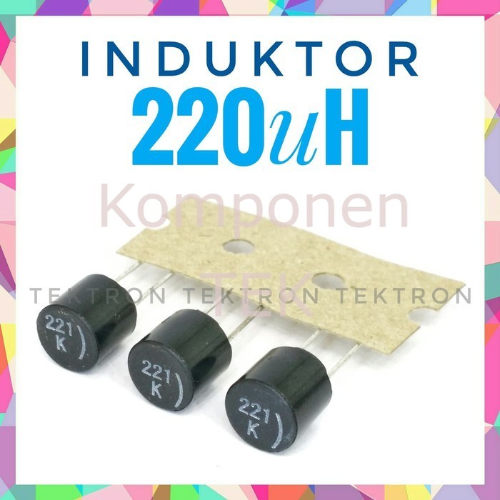 Induktor 220uH, rfc, 221, fixed inductor, lilitan induksi