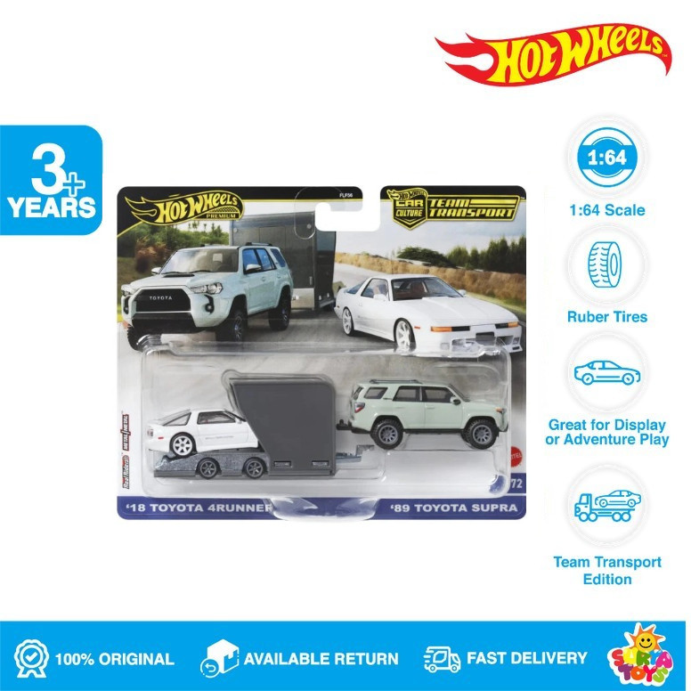 Hot Wheels Premium Team Transport 89 Toyota Supra - 18 Toyota 4Runner