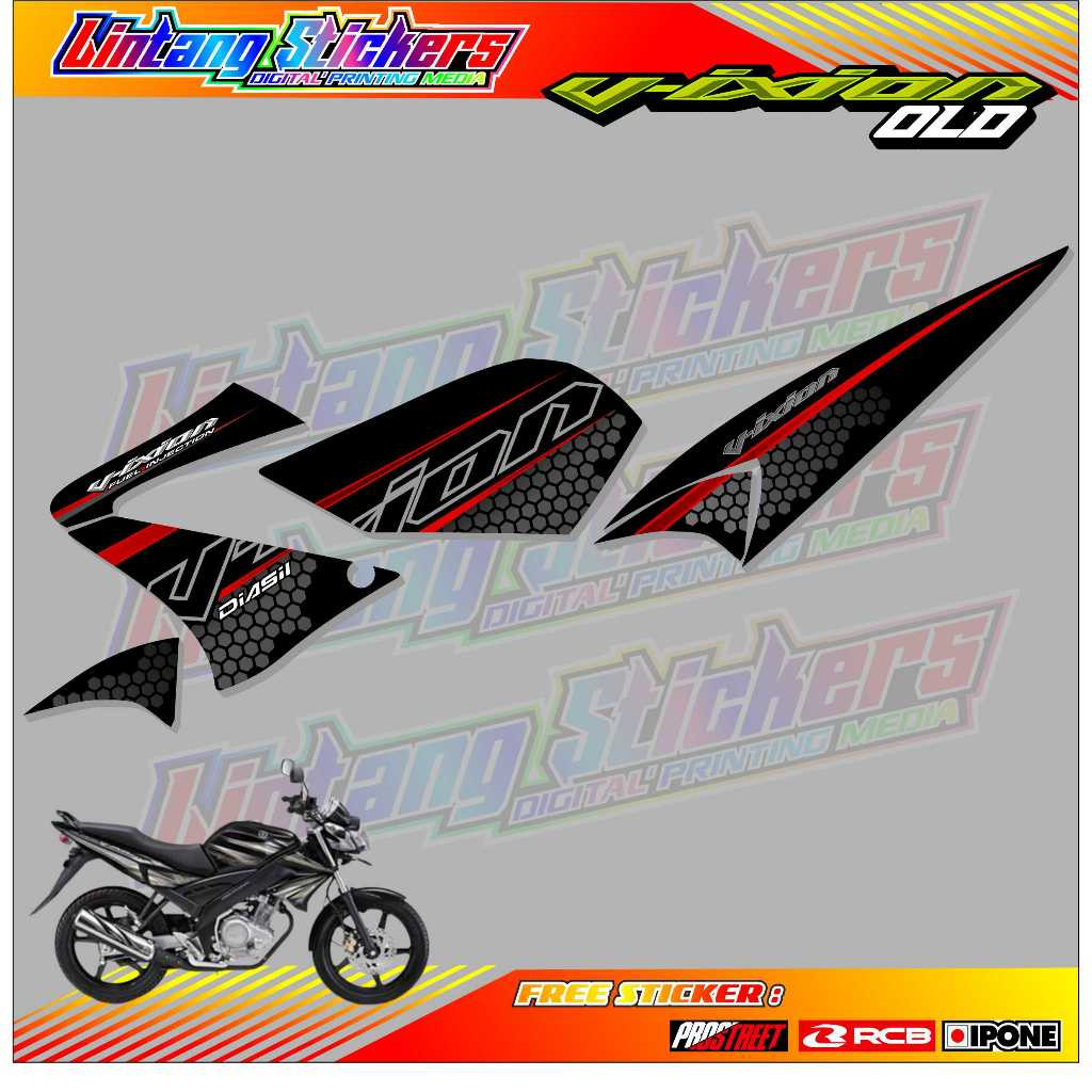 STRIPING VARIASI MOTOR VIXION OLD / STIKER LIST MOTOR VIXION OLD