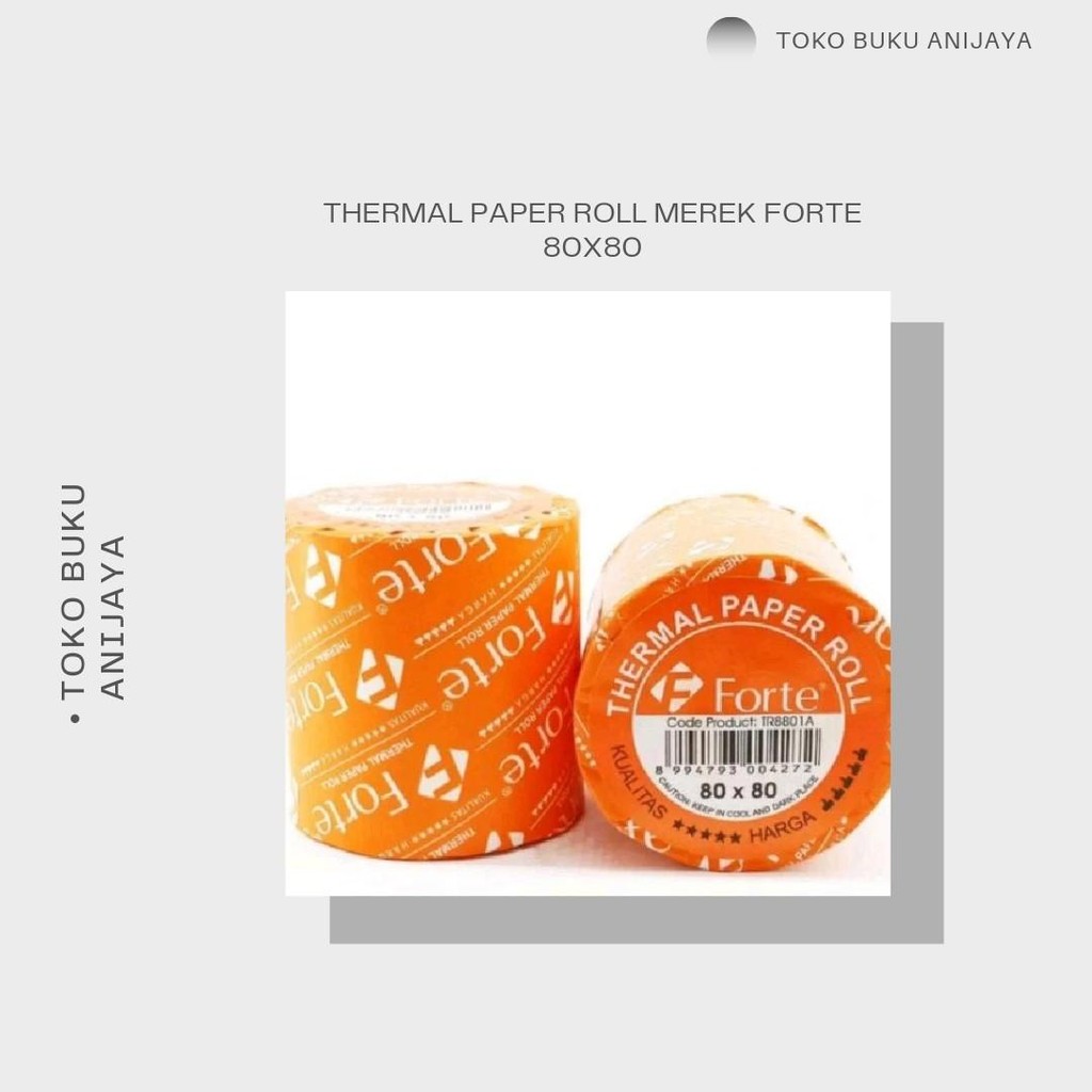 

THERMAL PAPER ROLL MEREK FORTE 80X80 Kertas Nota Struk