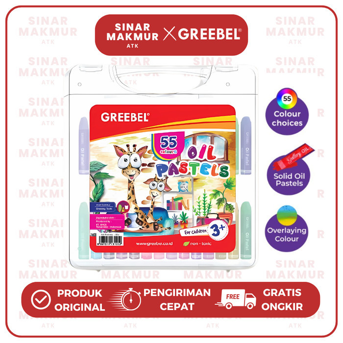 

[New Arrival] Crayon/Oil Pastel/Krayon 55 Warna Greebel (Set)