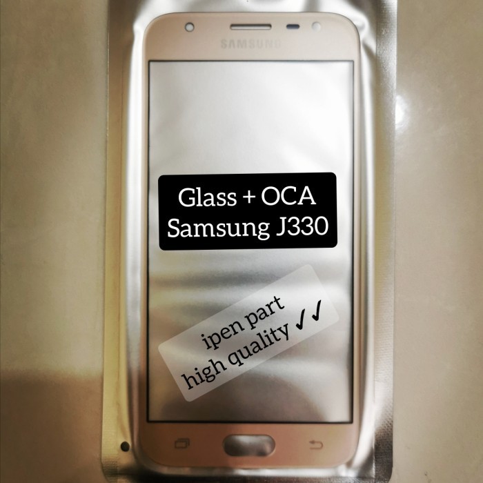 GS90 Glass Sudah Oca J330 J3 Pro Samsung Kaca Touchscreen LCD Layar Sentuh - gold
