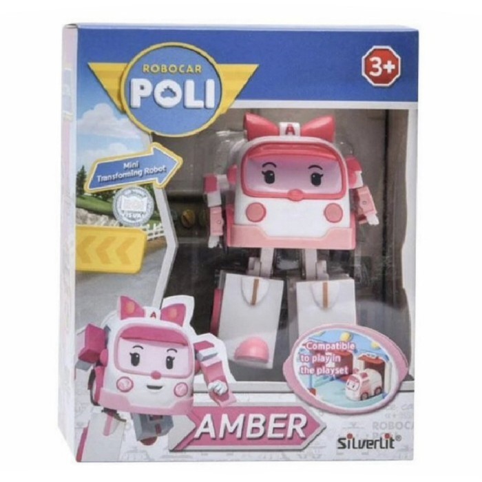 EF90 Silverlit Robocar Poli Mini Transforming Robot - Amber