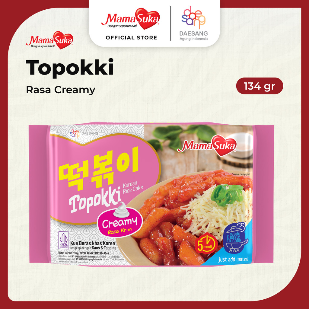 

MamaSuka - Topokki Creamy 134 gr (Sample tidak dijual satuan)