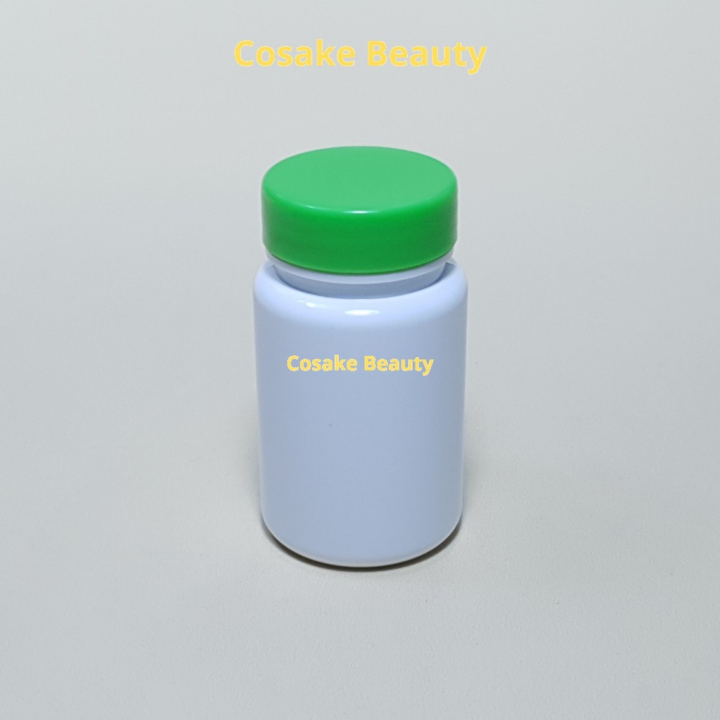 Botol Obat 100 ml Putih Plug Segel / Botol Kapsul 100 ml
