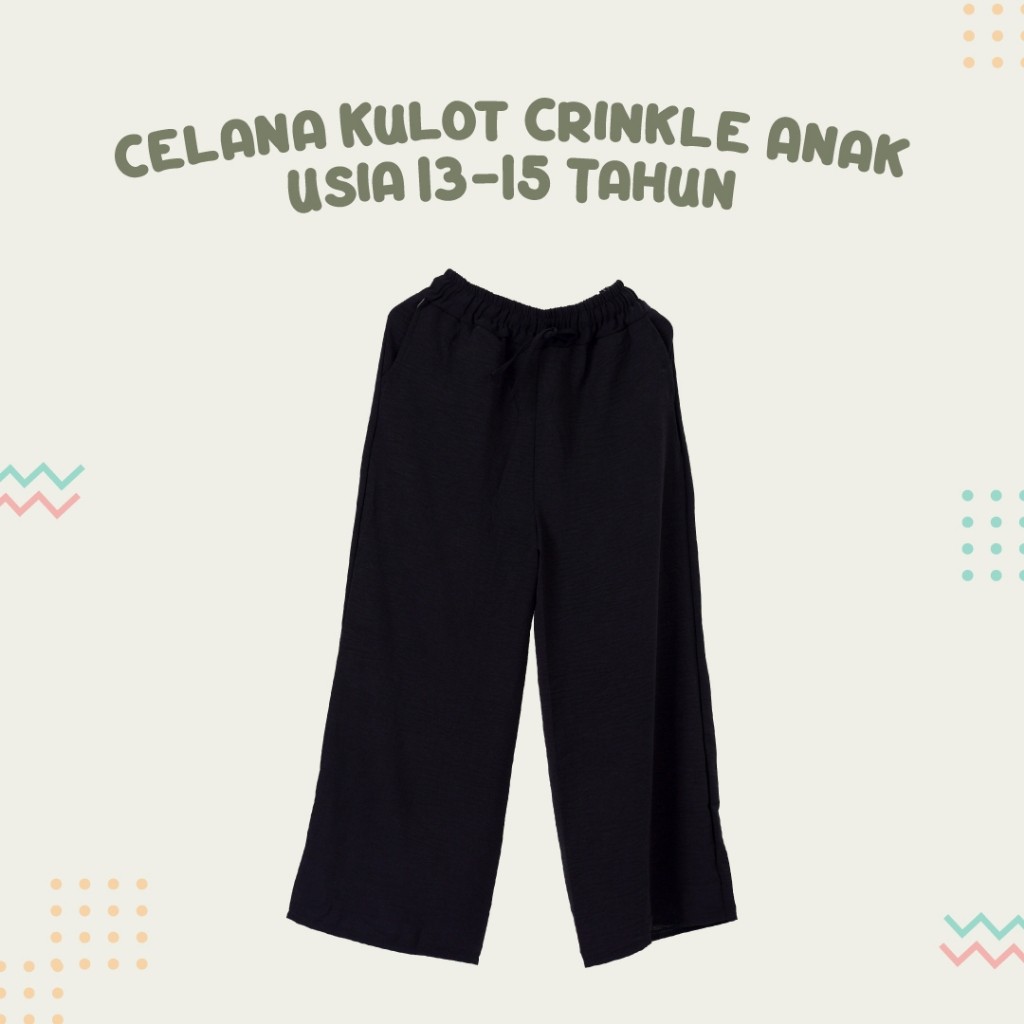 Celana Kulot Anak Crinkle Loose Pants
