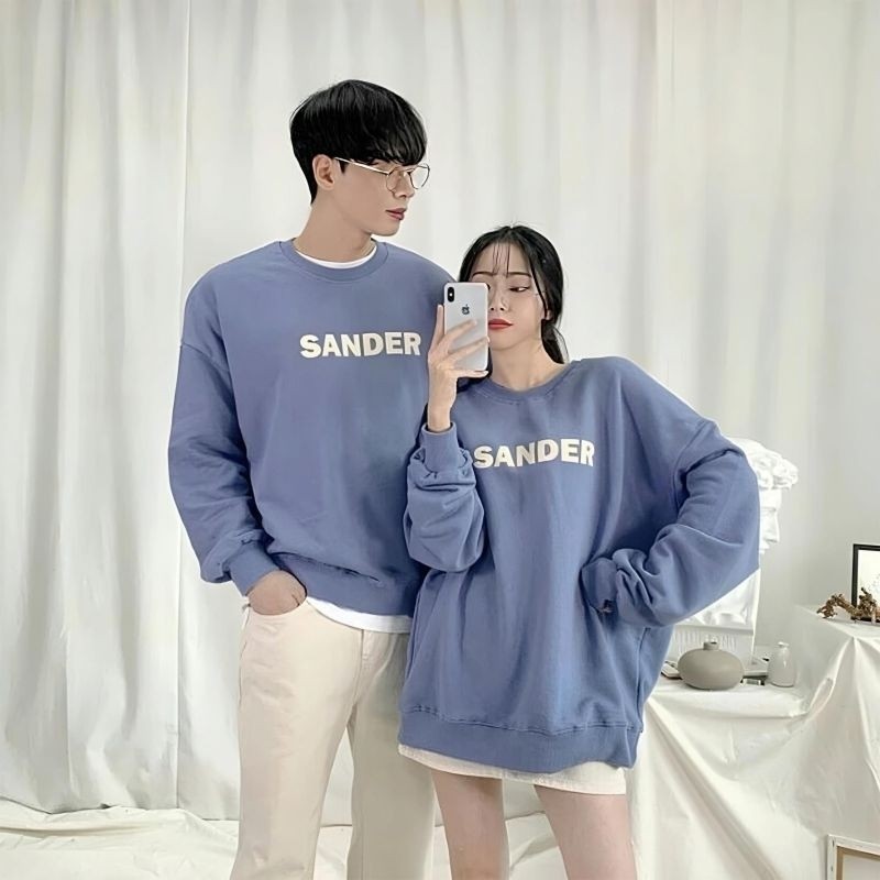 Jaket Sweater BIG SIZE (S - 6XL) Crewneck JIL SAND3R Korean Harajuku Style OVERSIZE Sweatshirt Denim