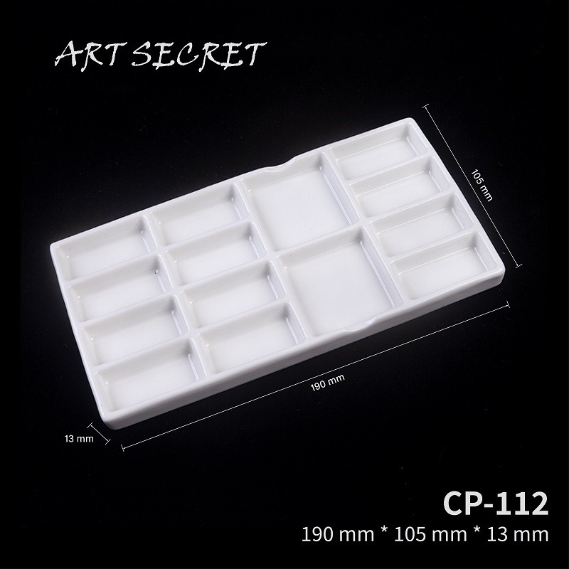 

Samina White Ceramic Artist Paint Palette for Watercolor Gouache Acrylic CP-112