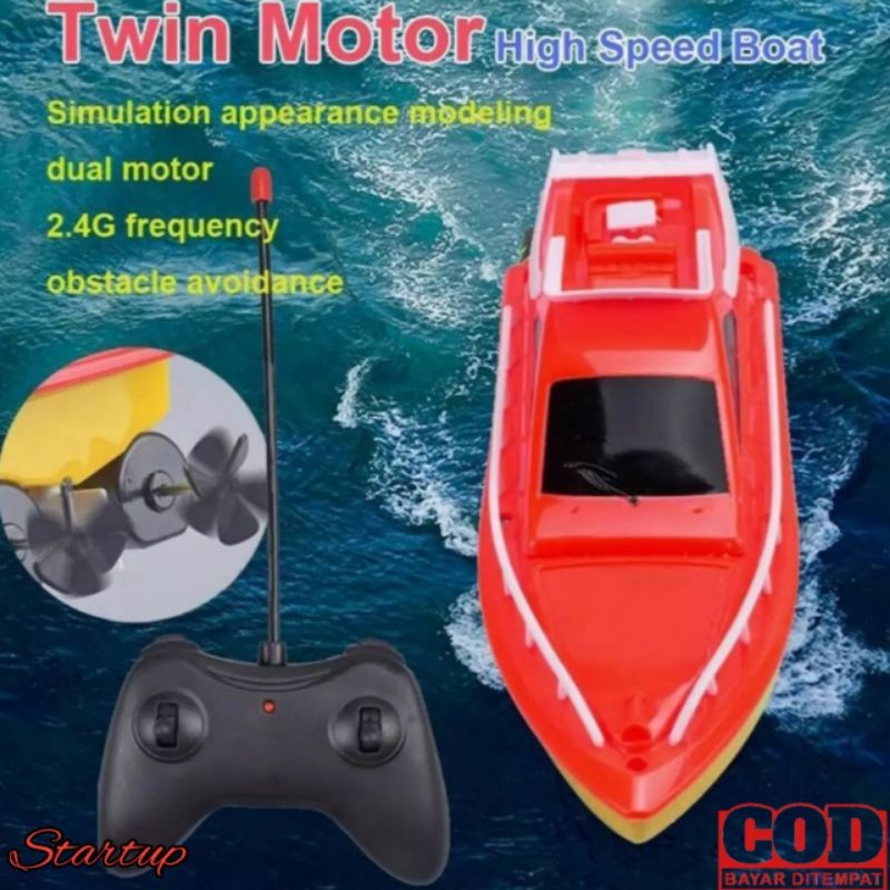 LETERSHOP Mainan Kapal Speed Boat Remote Control / Mainan Kapal Air Speed Boat