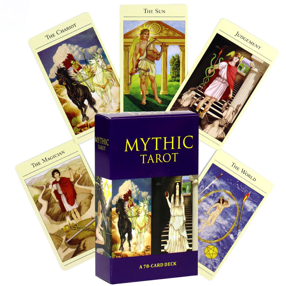 Hot Selling Mythic Tarot Oracle Leisure Entertainment Card Family Gathering Divination Deck Tarot Bo