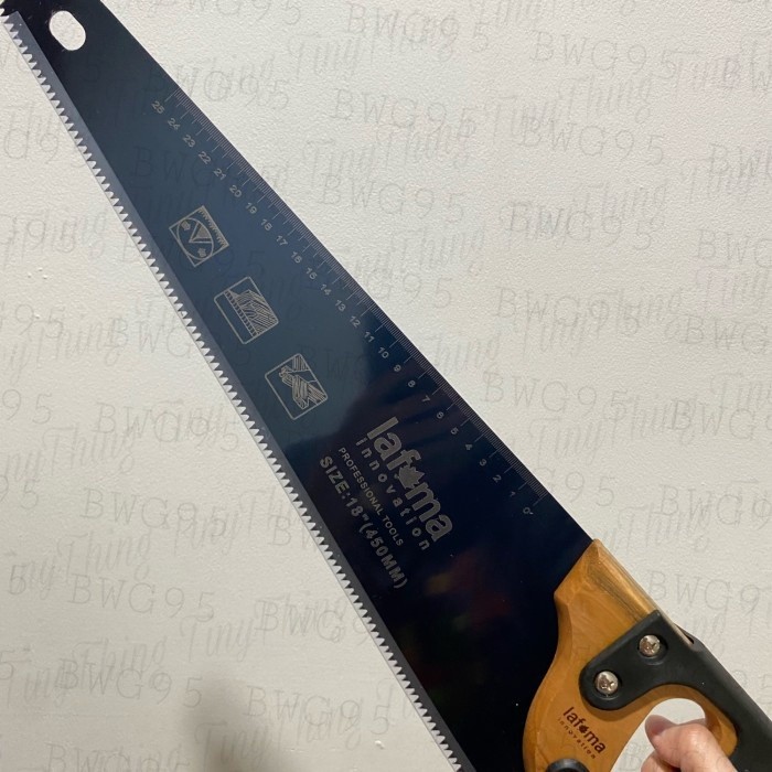 Gergaji Kayu Gagang Karet Lafuma 18 inch 18inch 18in 18" / Gergaji Kayu Gagang Kayu Anti Slip