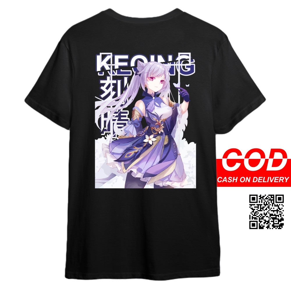 KAOS KEQING GENSHIN IMPACT -  KAOS DISTRO PRIA & WANITA DESIGN KEQING GENSHIN IMPACT