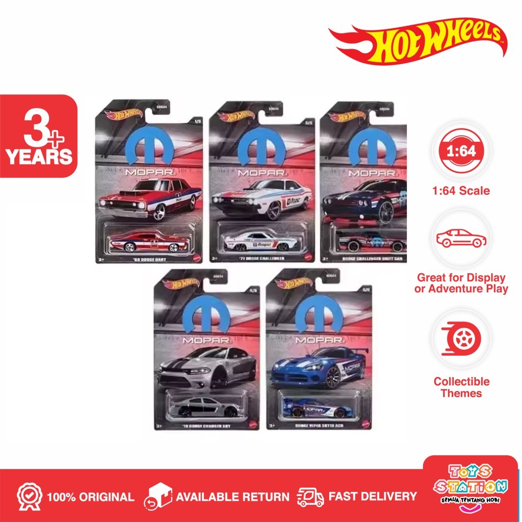 Hotwheels Mopar Series - 68 Dodge Dart - 71 Dodge Chalenger - Dodge Challenger Drift Car - 15 Dodge 