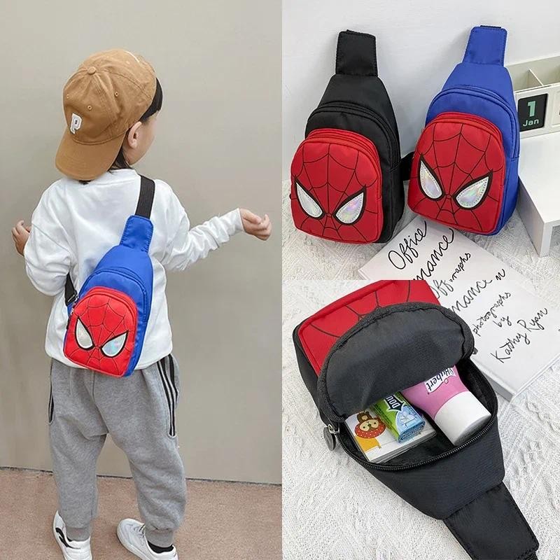 

Disney Children's Bags Cartoon Spiderman Chest Bag Tide Boy Shoulder Messenger Bag Kids Canvas Bag Travel Girl Child Bag