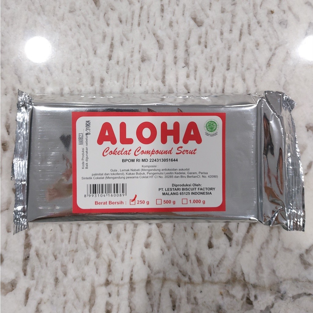 

SPESIAL ALOHA Coklat Compound Serut 250gr – Dark Cooking Chocolate