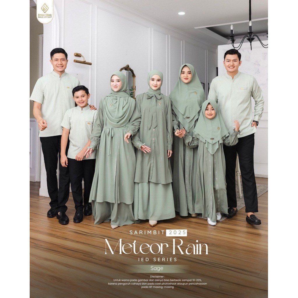 Sarimbit Meteor Rain Warna Sage Emka Hijab