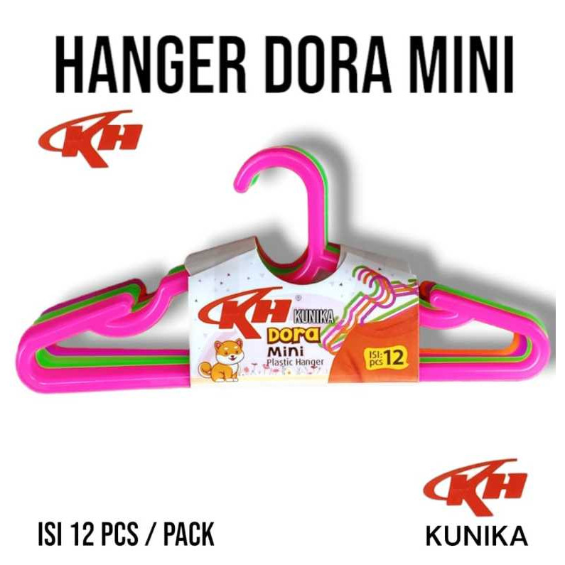 Hanger-Dora-Mini-12Pcs-Gantungan-Baju-Anak-Hanger-Plastik-Jemuran-Baju - PerabotXpress