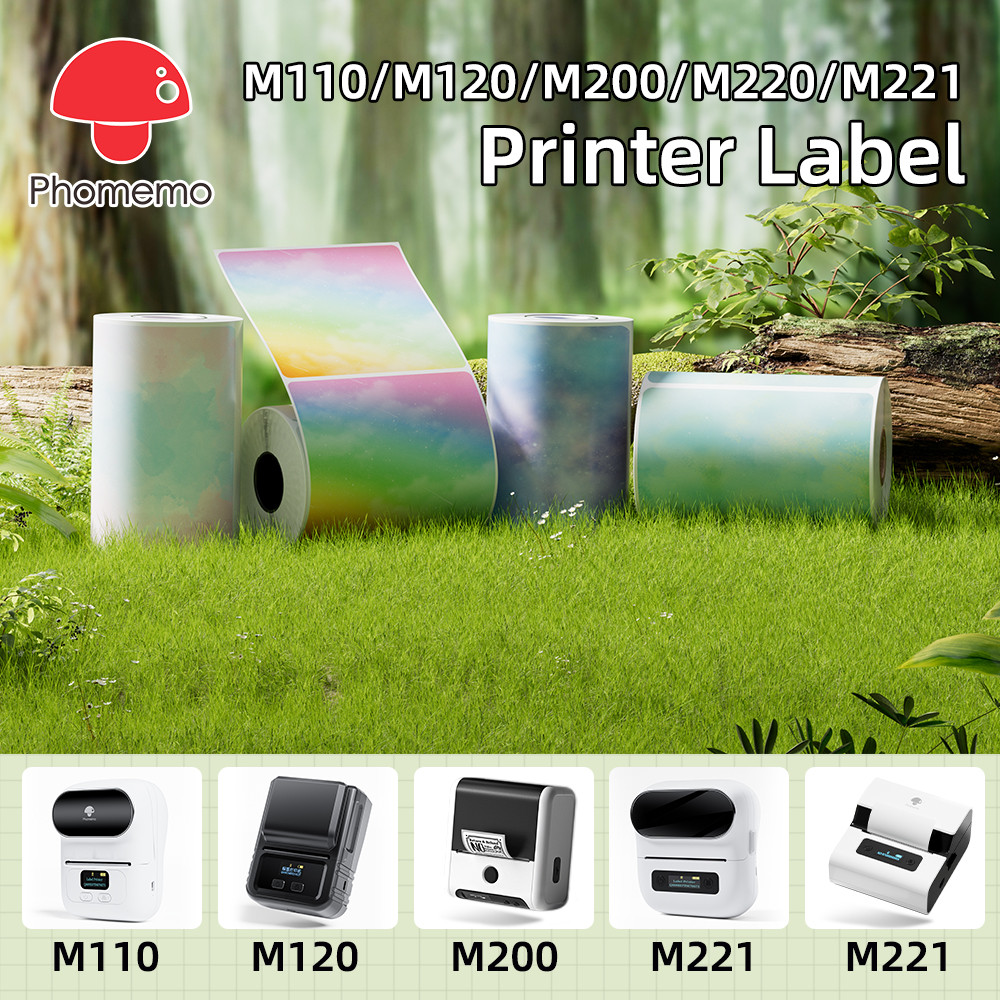 

Phomemo Paper Multi-Purpose Thermal Labels for M110 M200 M220 Label Printer Adhesive Papier Round Square Printable Sticker Paper