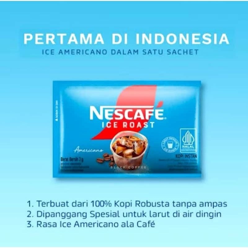 

MS NESCAFE ICE ROAST 1RENCENG ISI 10SACHETx2GR (exp 2026)