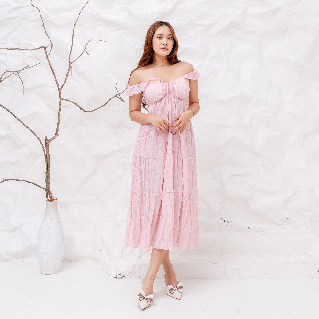 [GURLBUCKET] Cilaca Long Dress / Long Dress / Dress Cornskin "Pakaian Wanita"