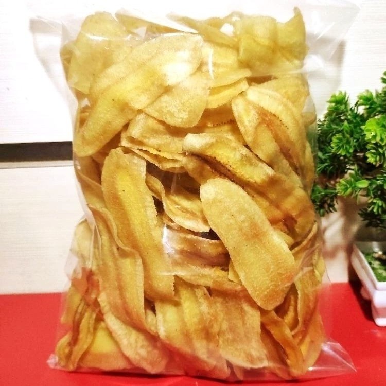 

Kiripik Pisang Kapok Super Aasin Gurih Renyah 1.kg Keripik pisang Kepok Snsck Kiloan Murah