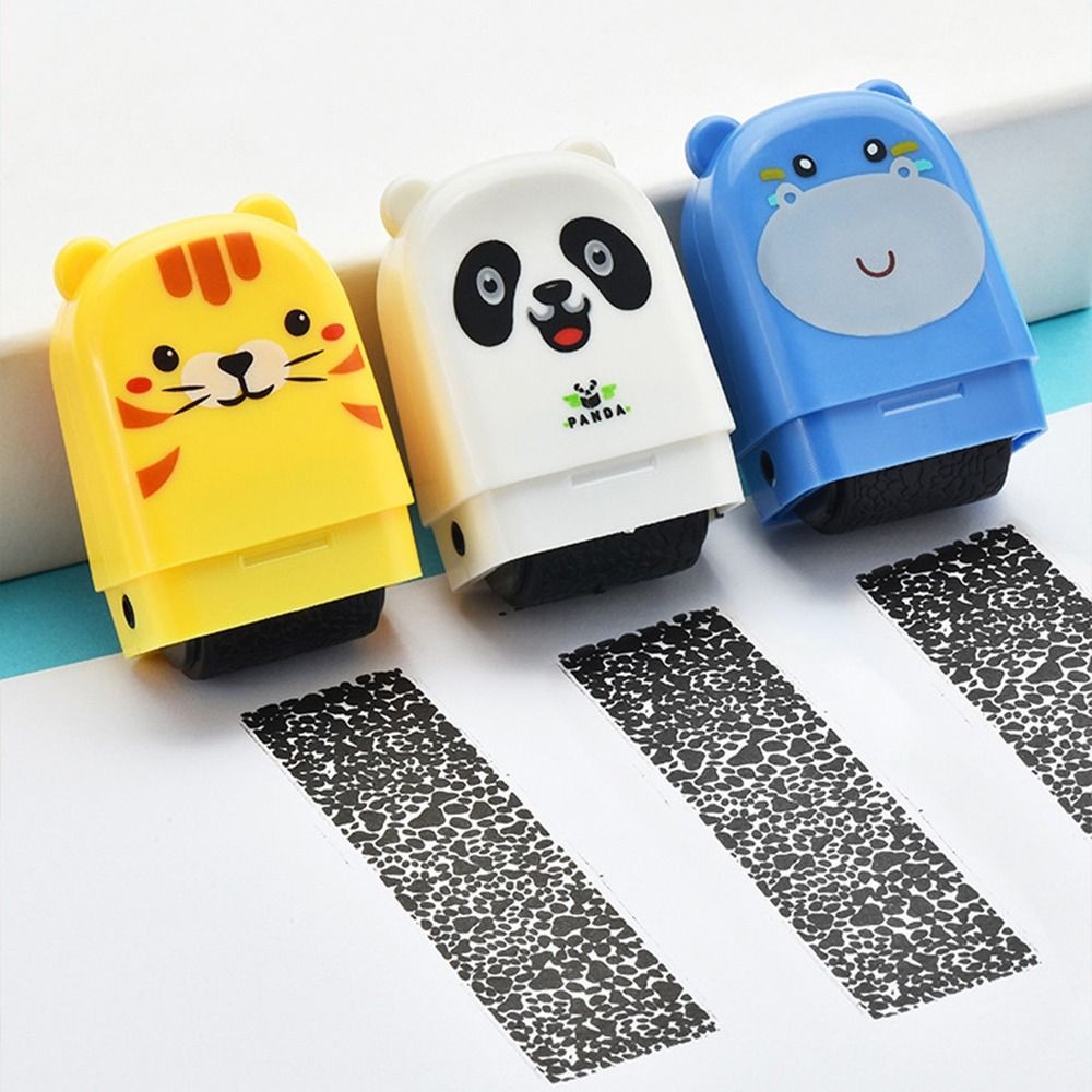 

Data Protection Roller With Cutter Identity Privacy Roller Stamp Information Coverage Messy Code Security Seal Smear