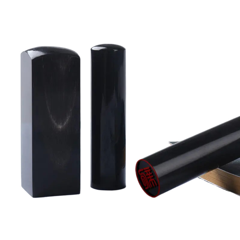 

Natural Ox Horn Blank Stamps Seals Carving Materials Square Seals Round Personal Signature Name Seals Engraving Stamp Wholesale
