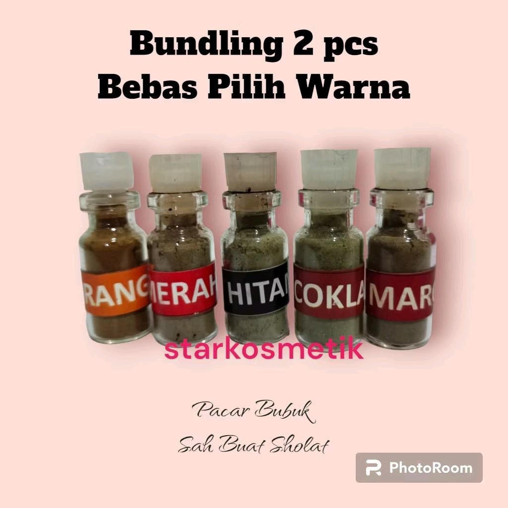 READY (Bundling 2 pcs Bebas Pilih Warna) Kutex Halal Daun Pacar Arab Henna Kuku Maroon Merah Nail Or