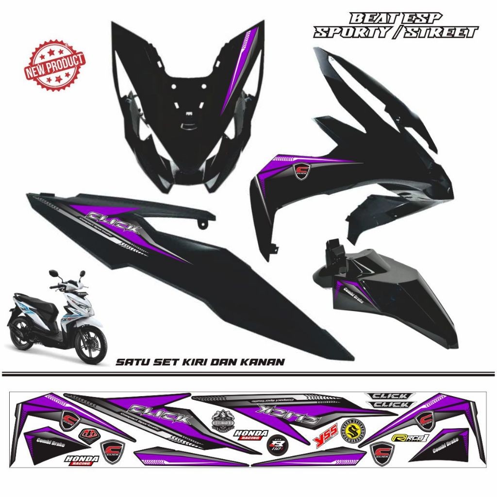 VARIASI TERLARIS MOTOR BEAT ESP / STIKER BEAT SPORTY MOTIF KEREN STIKER STIKER KEREN