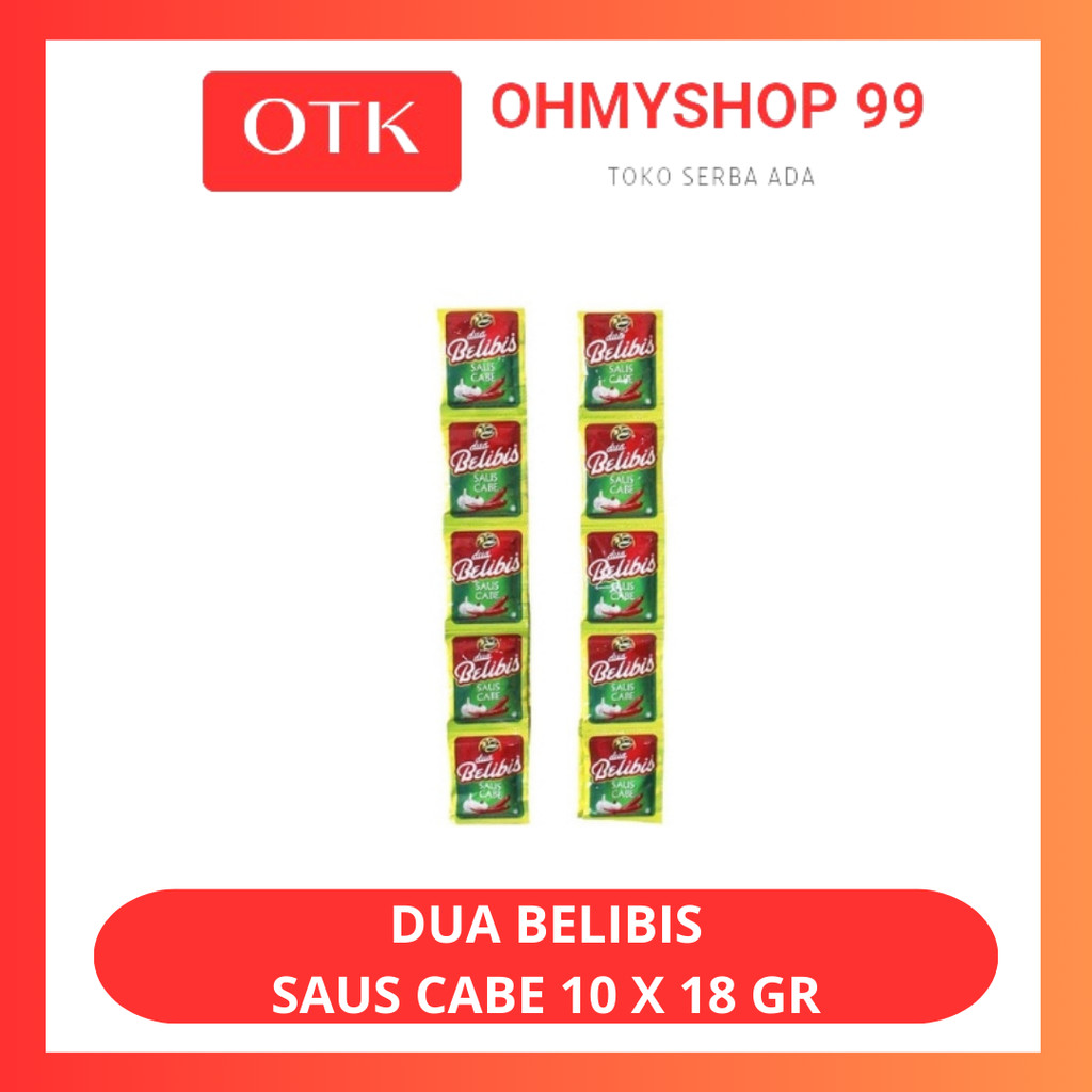 

DUA BELIBIS Saus Cabe Saos Cabai 10 x 18gr