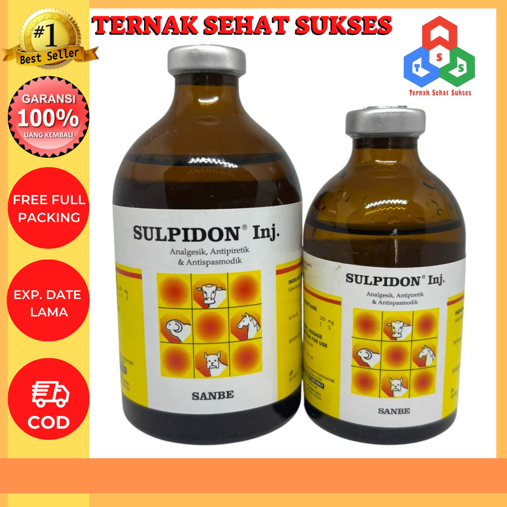 SULPIDON 50 ml & 100 ml SANBE - Pereda Sakit Hewan Analgesik Antipiretik TSS1
