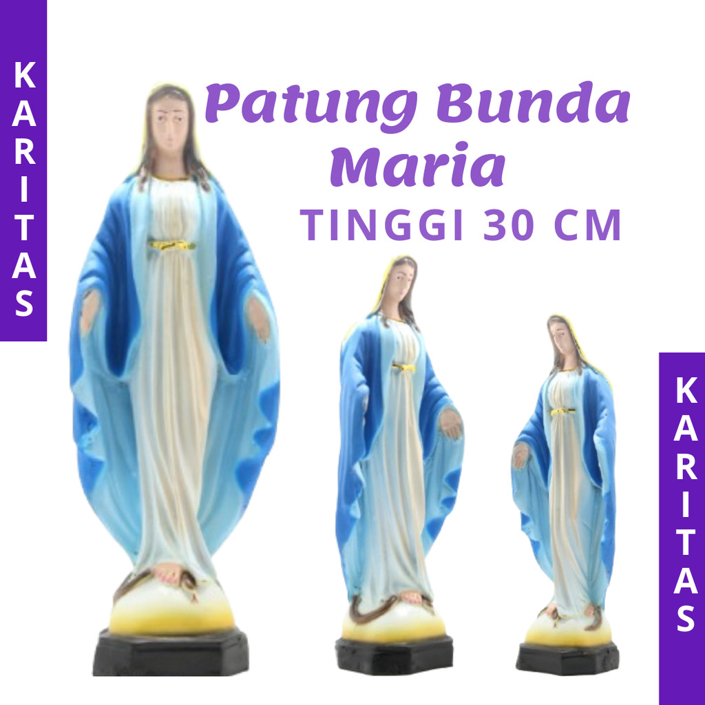 PATUNG BUNDA MARIA 30 CM / PATUNG MARIA / PATUNG YESUS / PATUNG KATOLIK